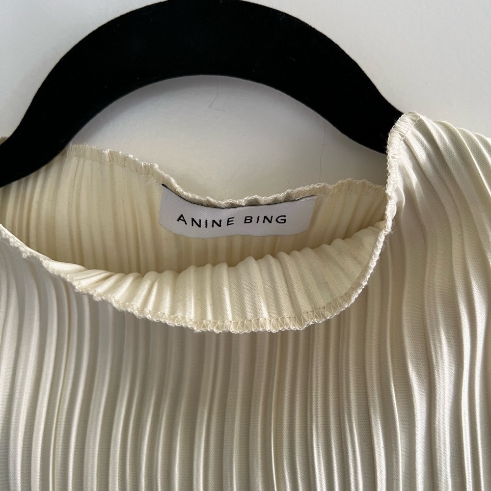 Anine Bing Rondi top in cream, size small. - Picture 2 of 3